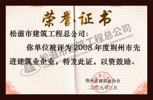 2008荊州先進(jìn)企業(yè)